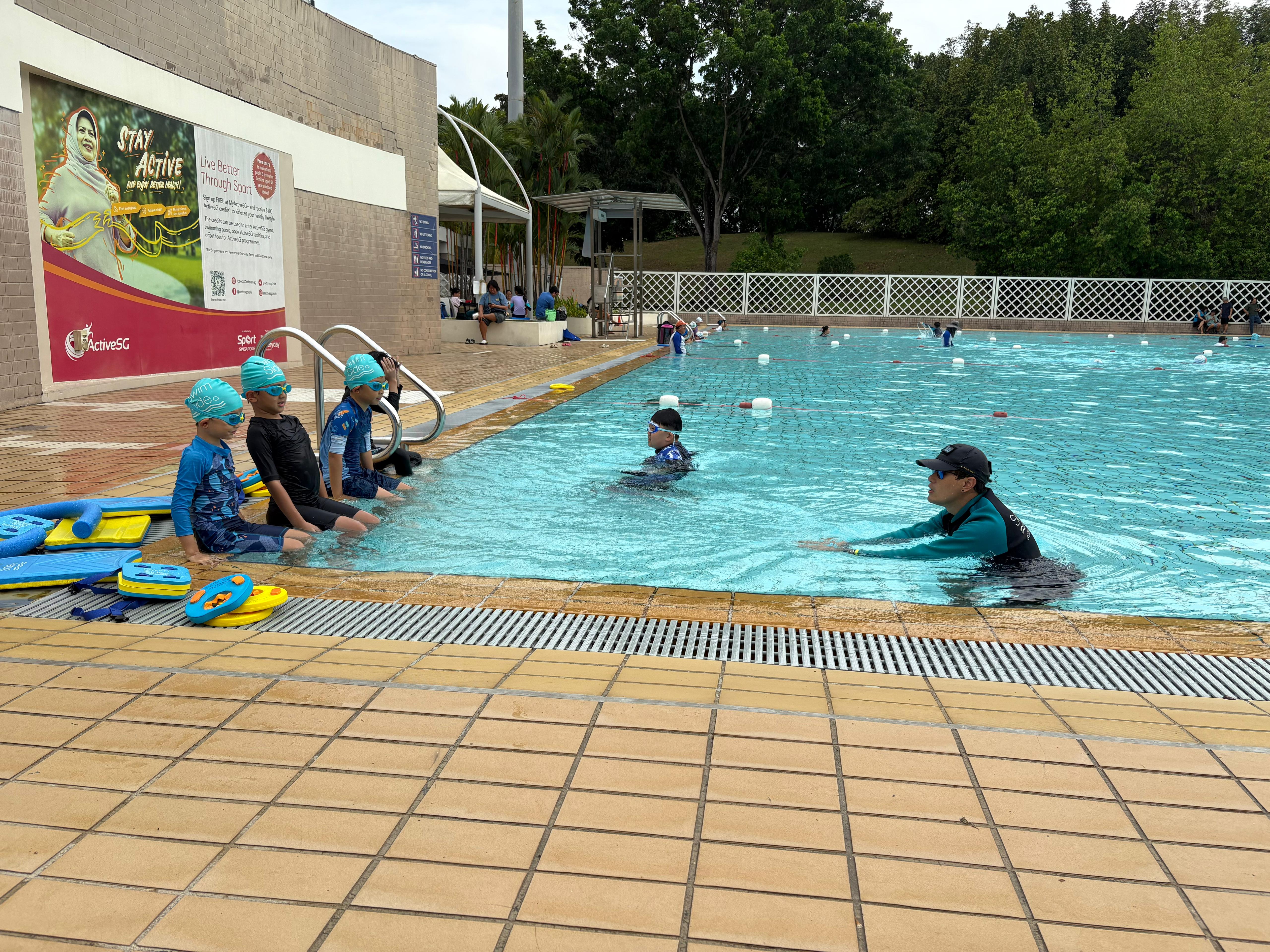 Group swimming lessons