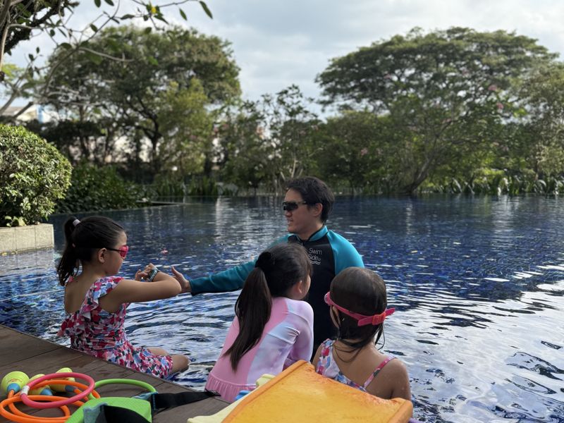 Group swimming lesson at Bishan Swimming Complex